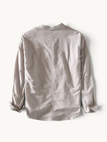 Chemise col montant boutonnée