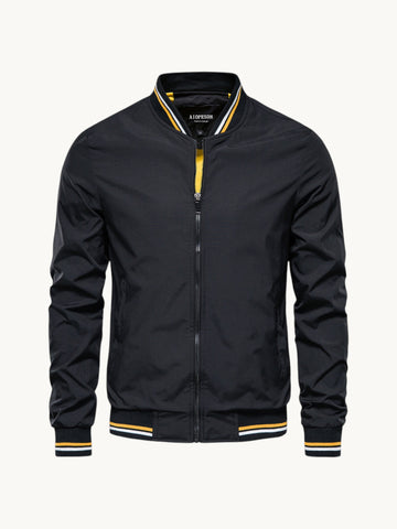 Blouson zippé à col montant
