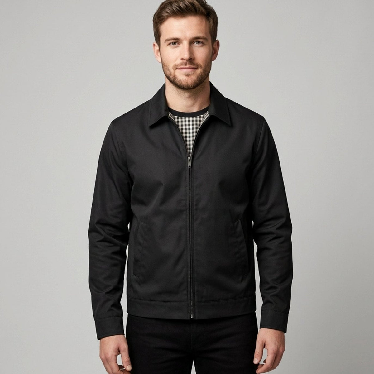 Blouson zippé pour homme, autre vue