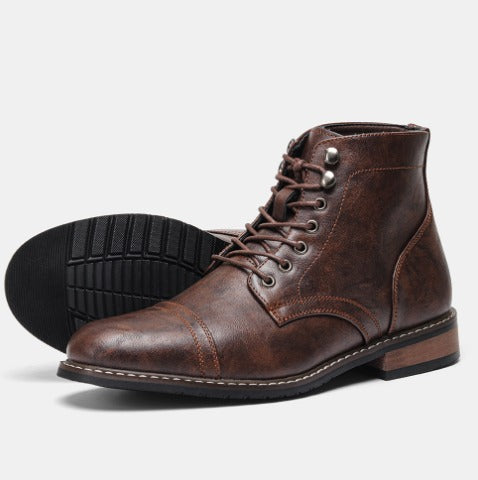 Bottines à bout rapporté, marron