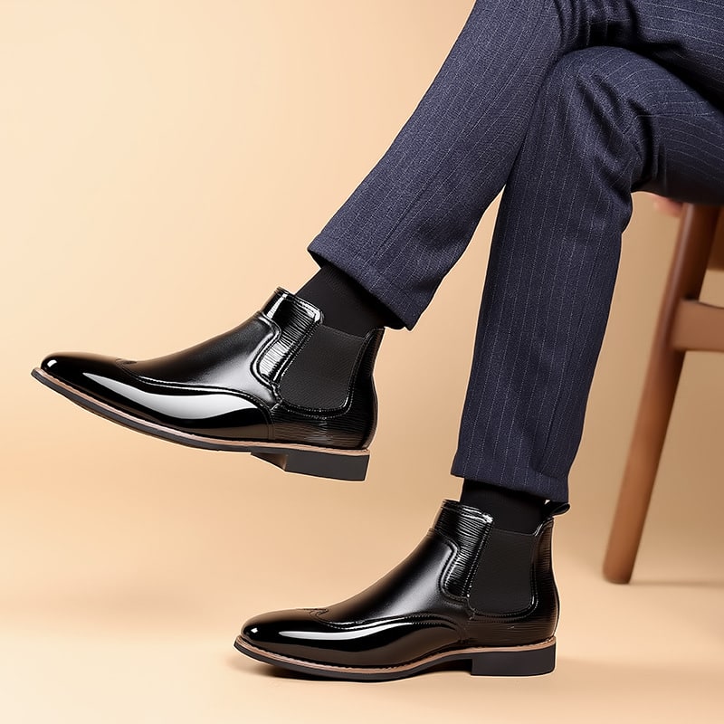 Bottines chelsea vernies, vue 8