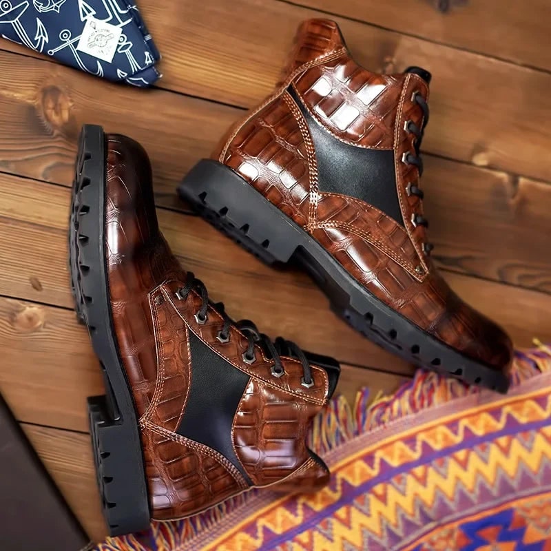 Bottines façon croco, vue 9
