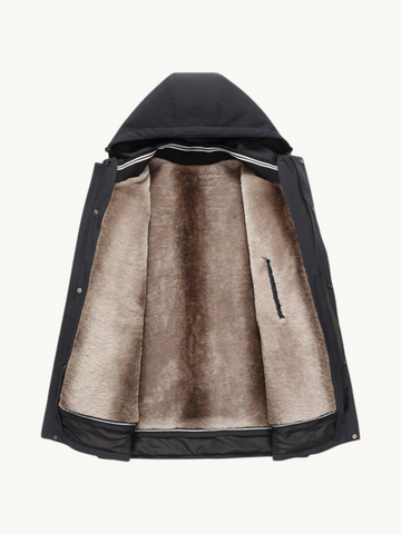Parka à capuche doublée laine