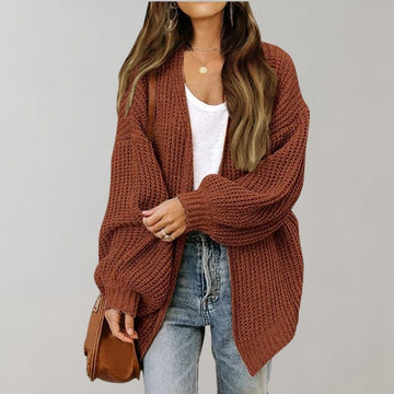 Cardigan ouvert grosse maille