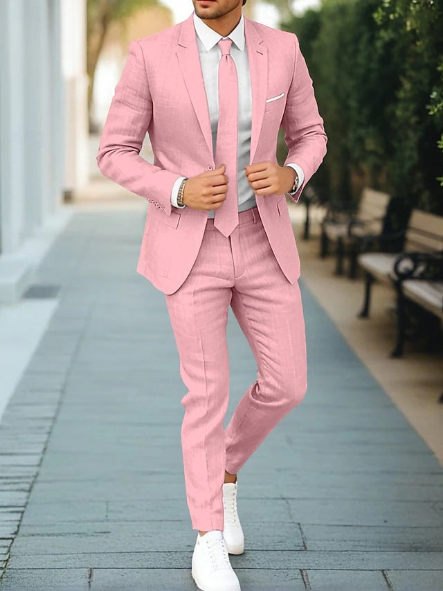 Costume léger ajusté, rose
