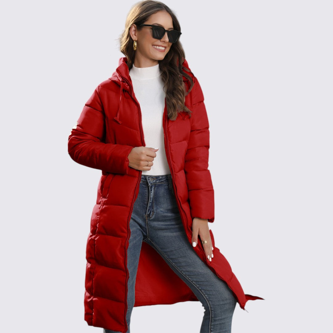 Doudoune longue à capuche pour femme, vue 3