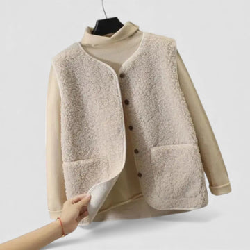 Gilet en peluche bouclée
