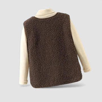 Gilet en peluche bouclée