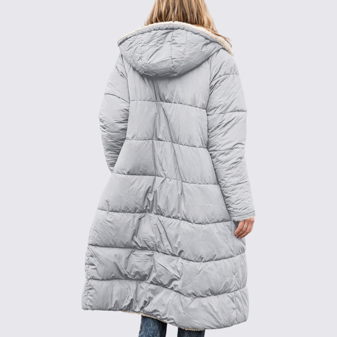 Manteau matelassé doublé sherpa pour femme