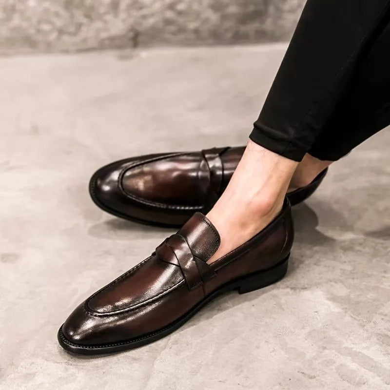 Mocassins en cuir poli, vue 6