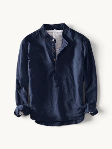 Chemise col montant boutonnée