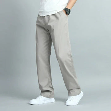 Pantalon droit à taille élastique
