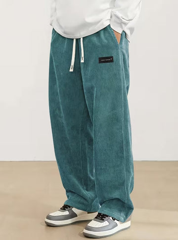 Pantalon large en velours côtelé