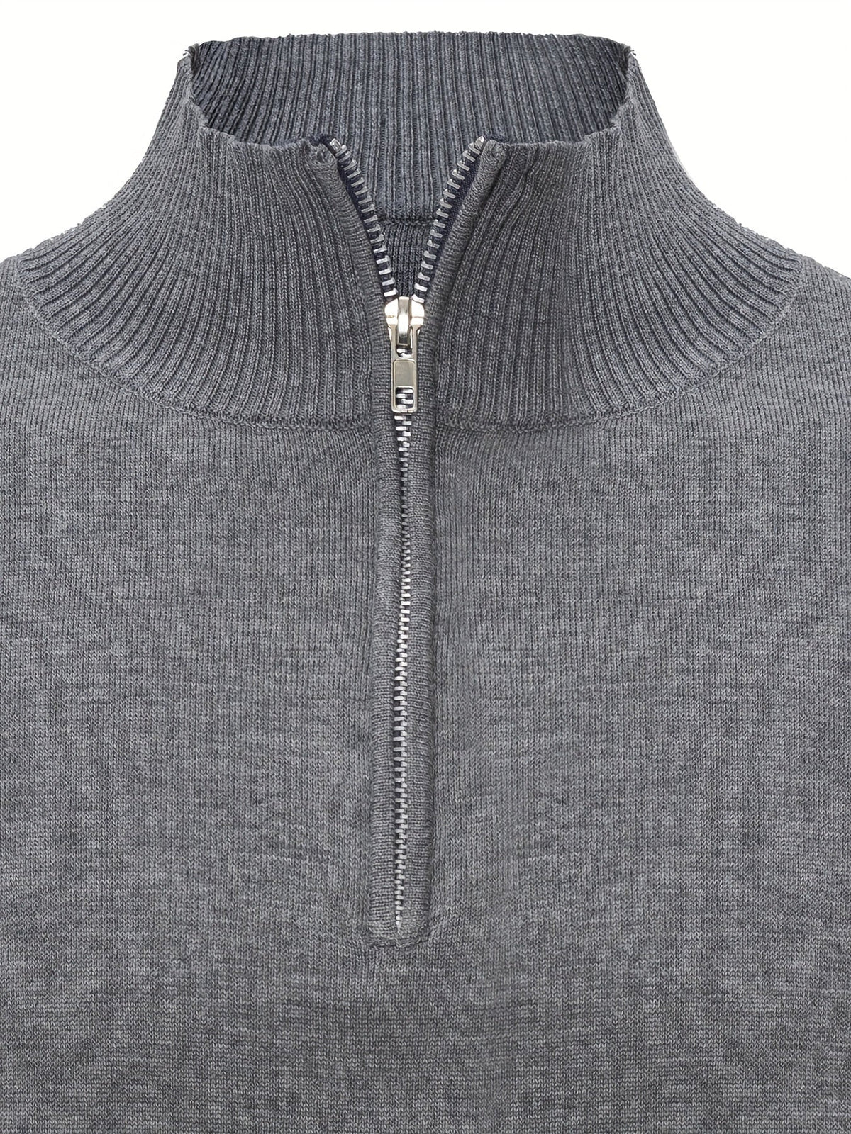 Pull uni demi-zip col montant, vue 5