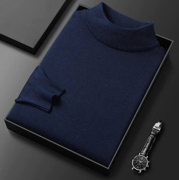 Pull en maille col montant