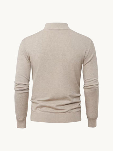 Pull en maille col zippΓ©