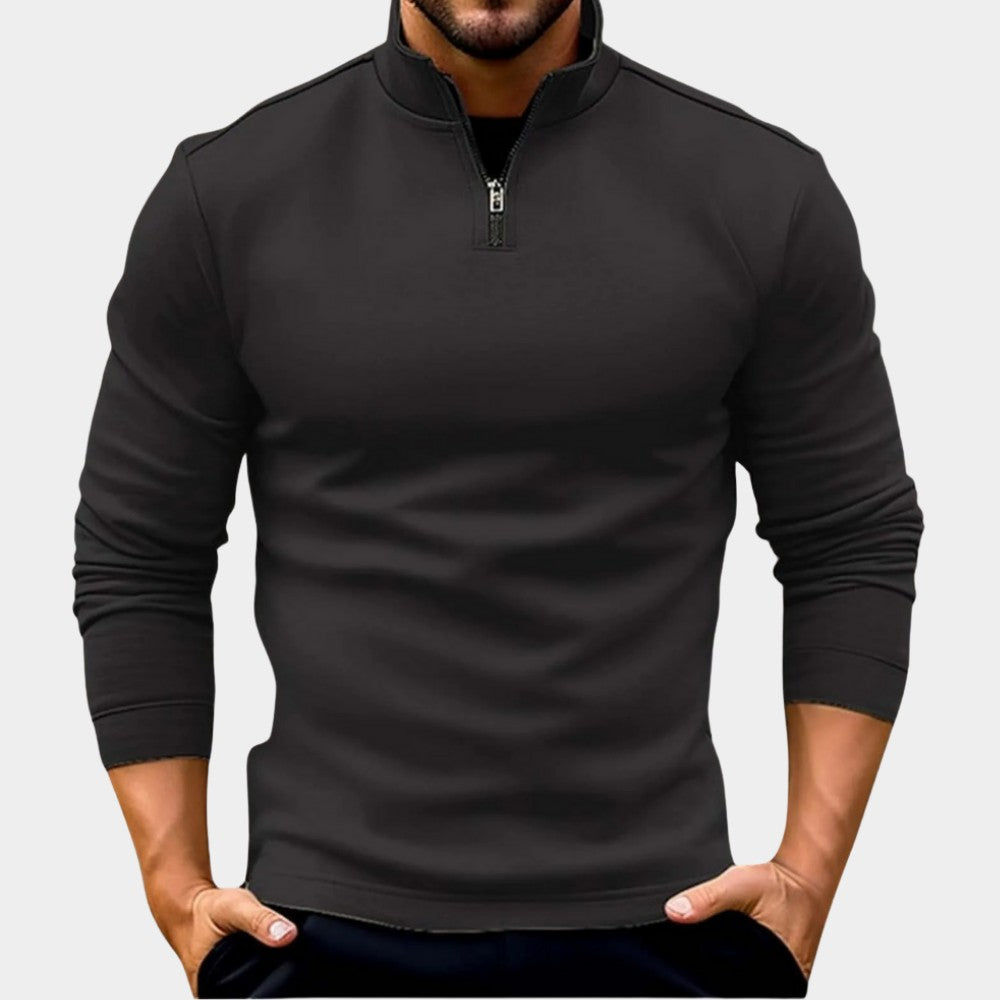 Pull quart de zip in Noir | By Old Money
