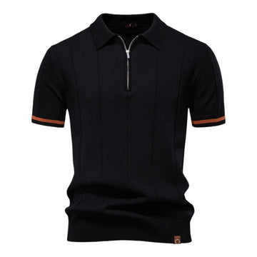 Polo à col zippé