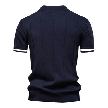 Polo à col zippé