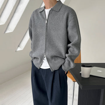 Veste en maille à col coupe ample