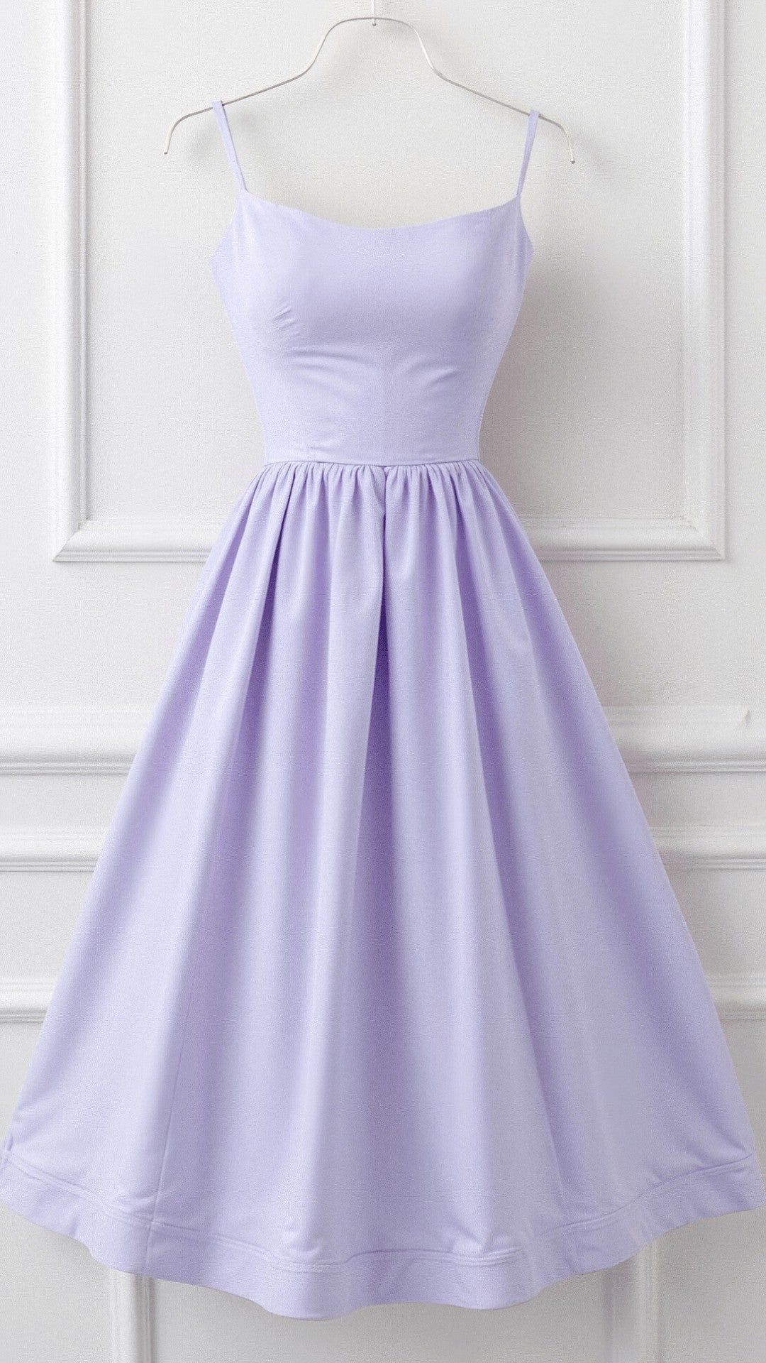 Robe évasée à bretelles, violet clair, vue 3