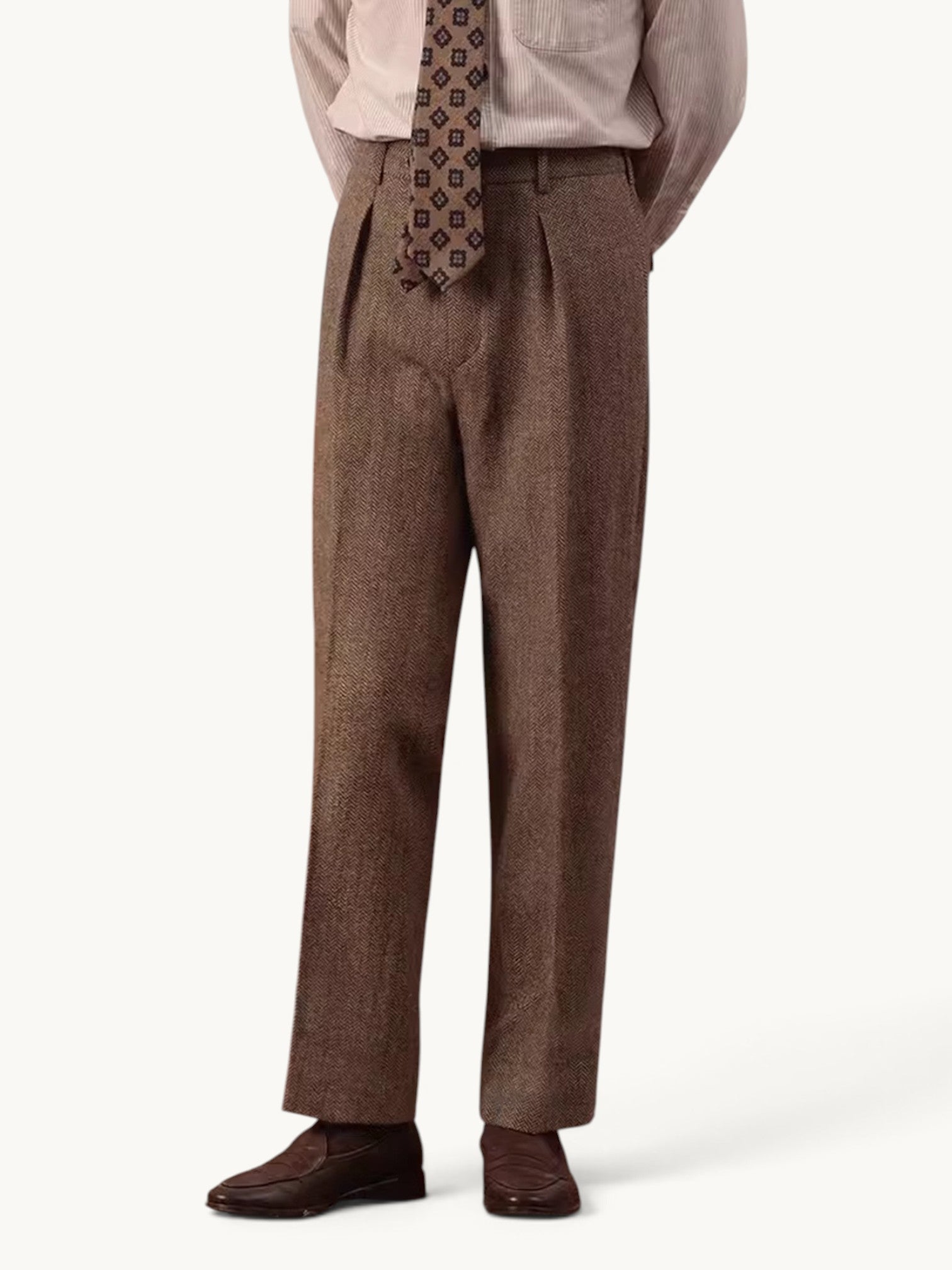 Pantalon droit plissé