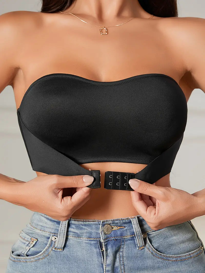Bandeau à boucle frontale, coloris noir, vu de face