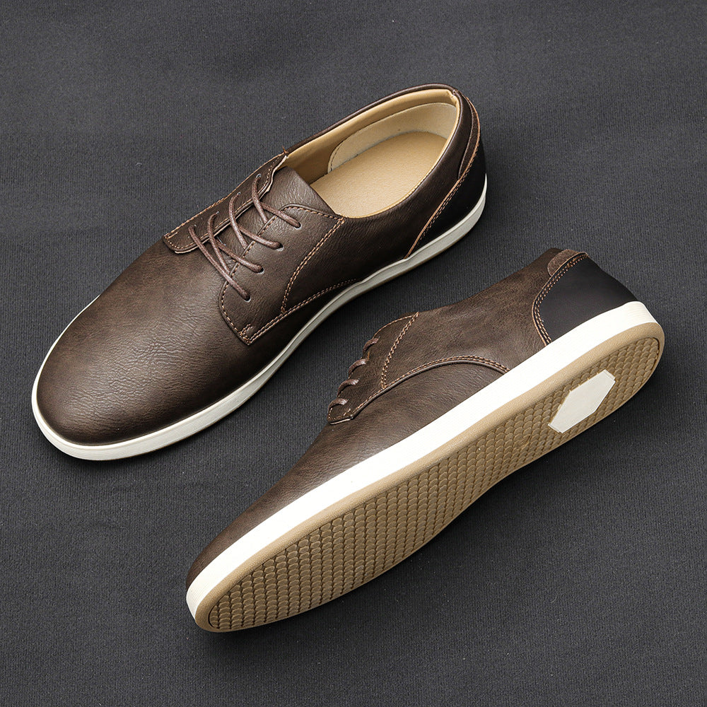 Baskets derby en cuir in Dark Brown | By Old Money