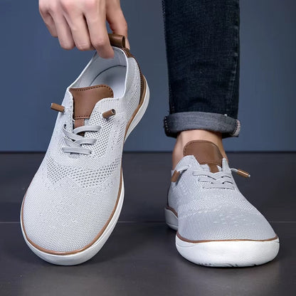 Baskets en maille souple, gris clair