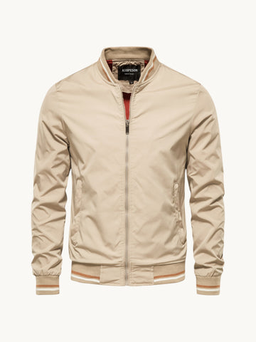 Blouson zippé à col montant