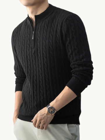 Pull col montant zippé
