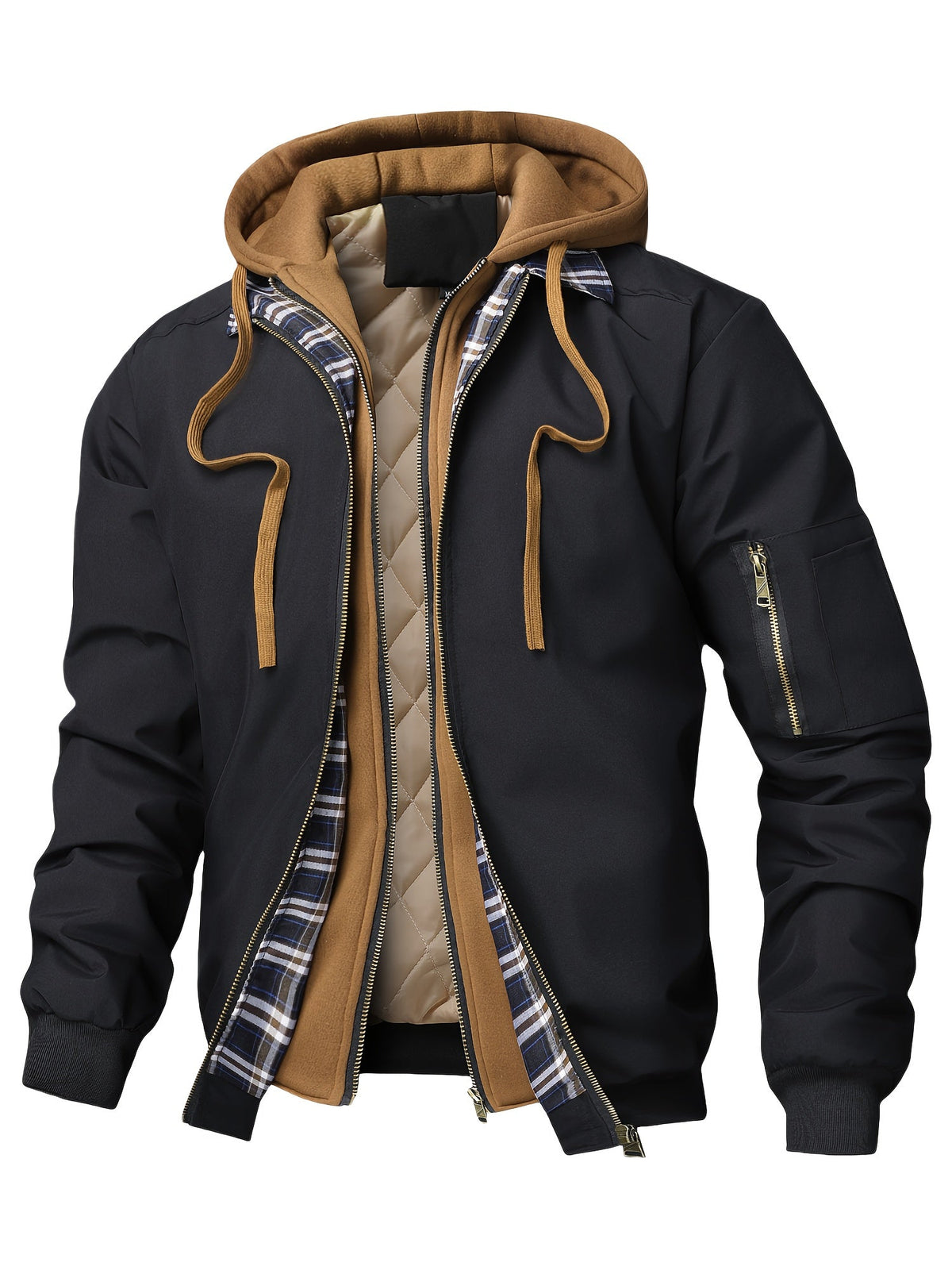 Blouson à capuche doublé, vue 4