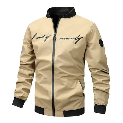 Blouson aviateur brodé, beige