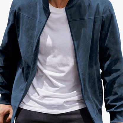 Blouson aviateur effet daim pour homme