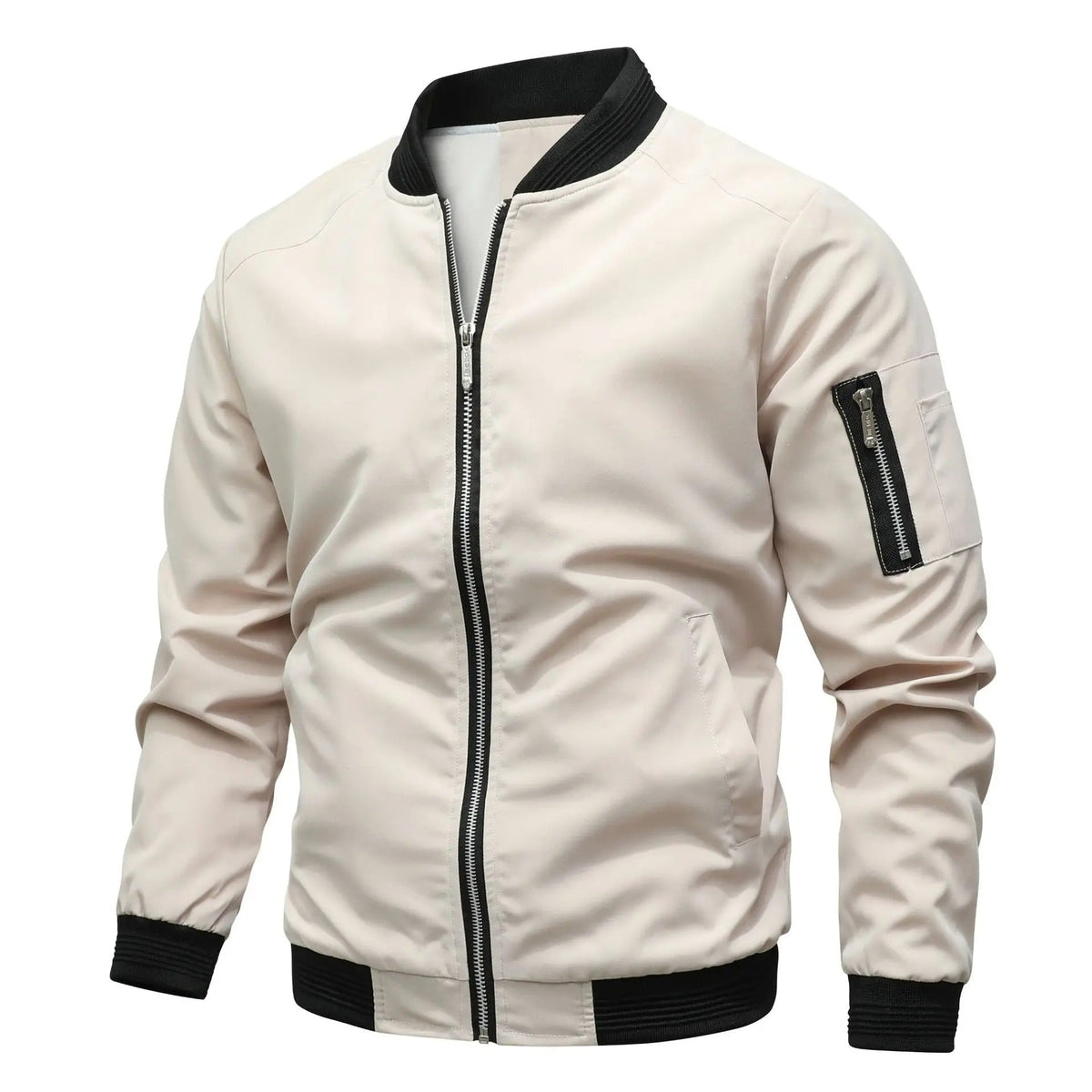 Blouson bomber classique, crème