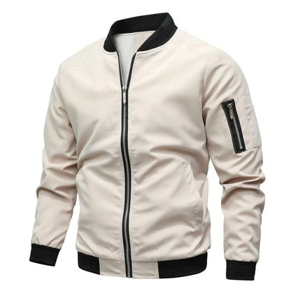Blouson bomber classique, crème