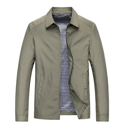 Blouson col chemise déperlant, kaki