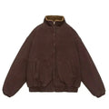 Blouson col sherpa zippé in Brown | By Old Money