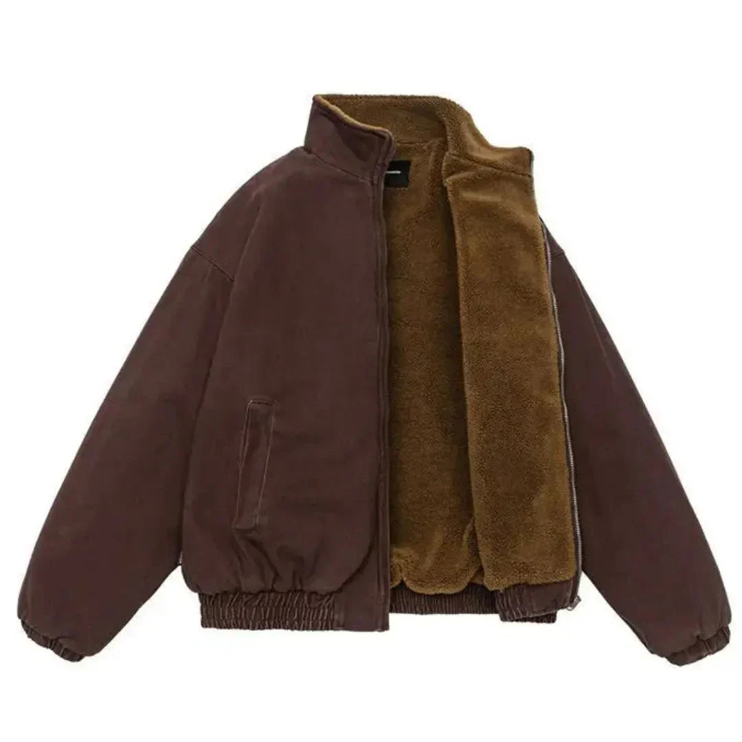 Blouson col sherpa zippé | By Old Money