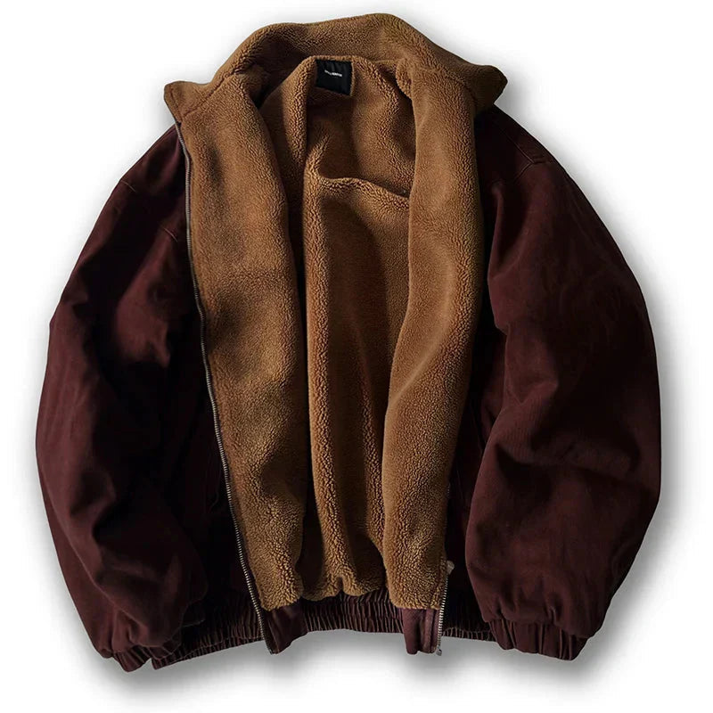 Blouson col sherpa zippé | By Old Money
