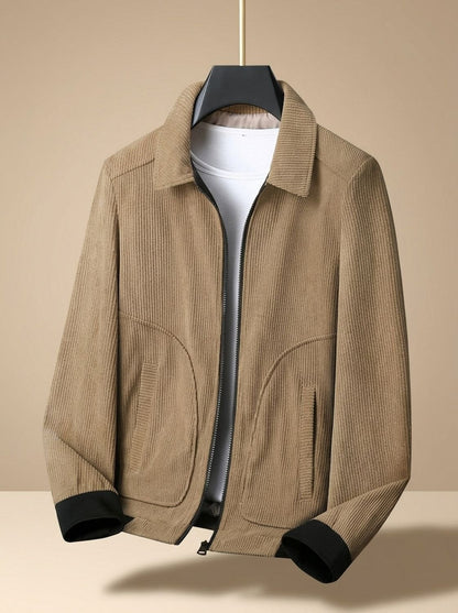 Blouson en velours côtelé, beige
