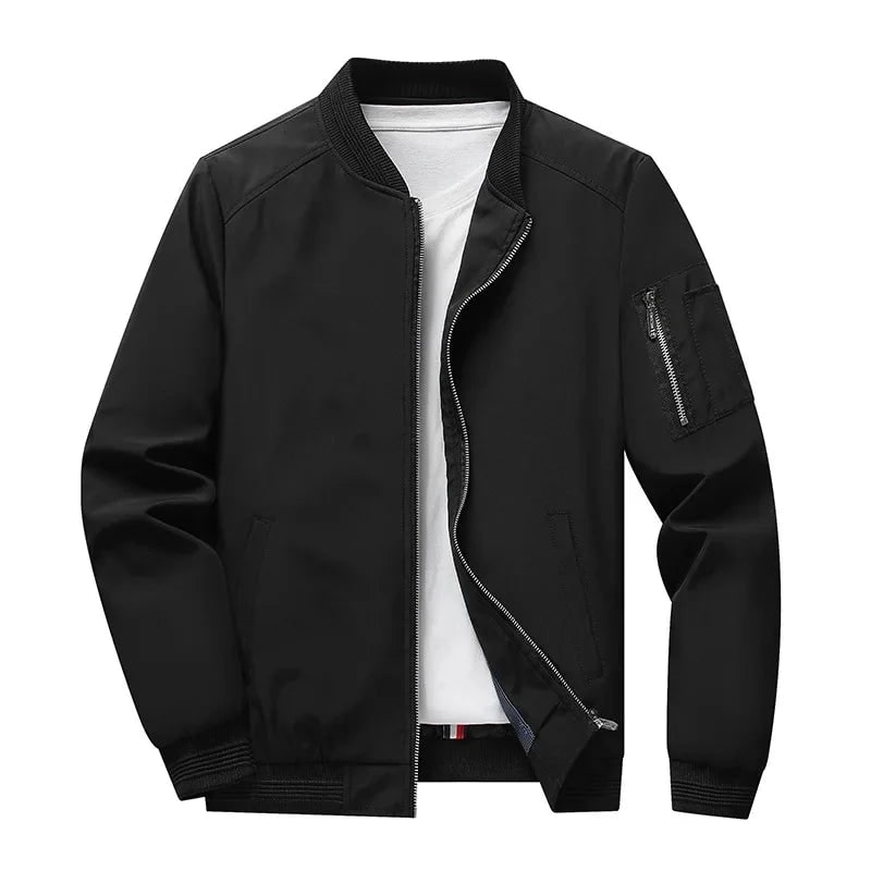 Blouson léger zippé, noir