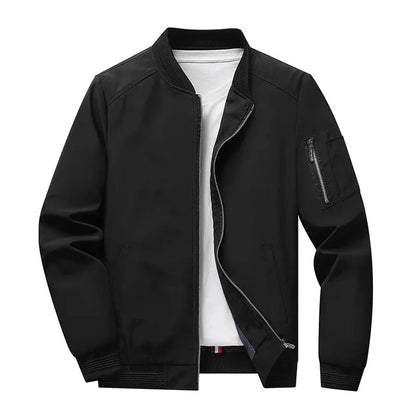 Blouson léger zippé, noir