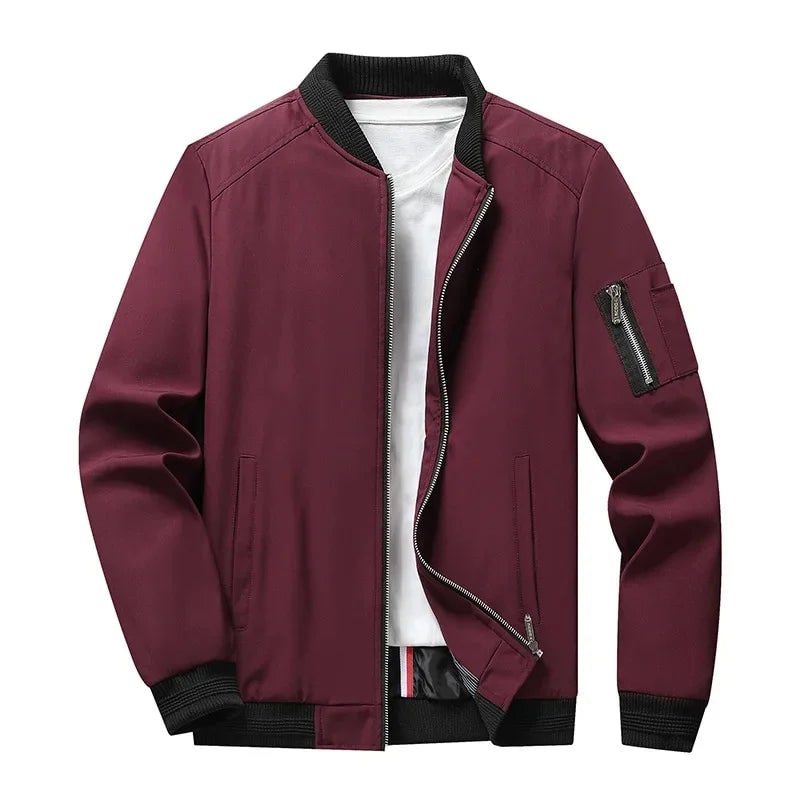 Blouson léger zippé, bordeaux