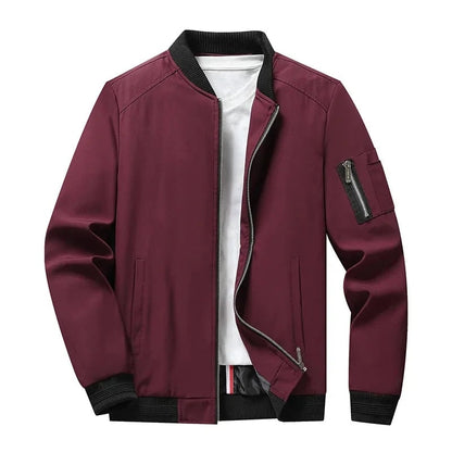 Blouson léger zippé, bordeaux