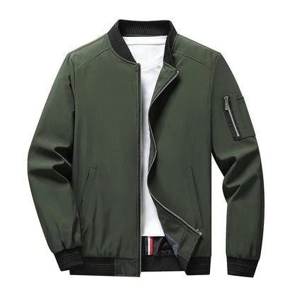 Blouson léger zippé, vert olive