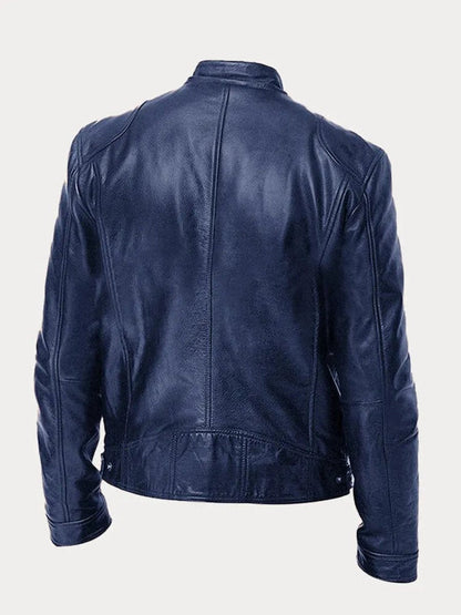 Blouson motard en similicuir pour homme, vue 11