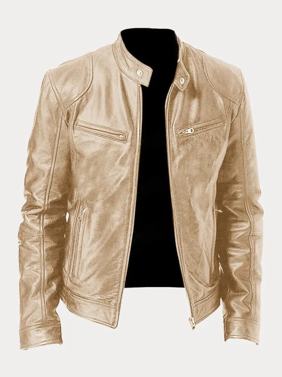 Blouson motard en similicuir pour homme, vue 15