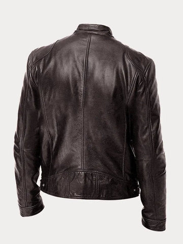Blouson motard en similicuir