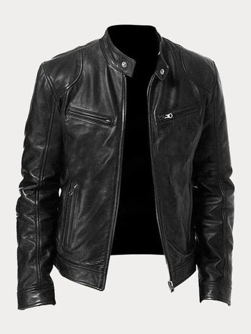 Blouson motard en similicuir